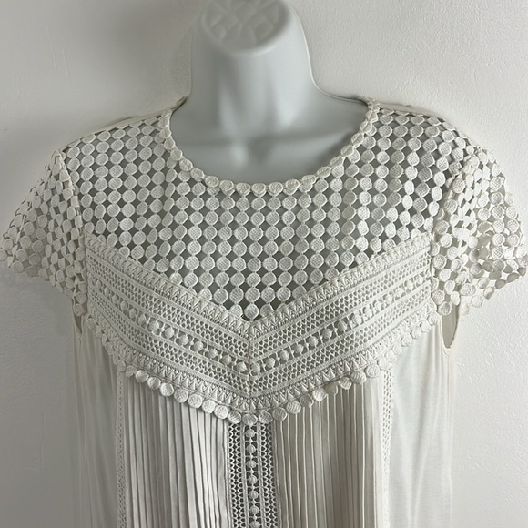 Diane Von Furstenberg Viscose-Blend Sleeveless White Blouse - Picture 3 of 10